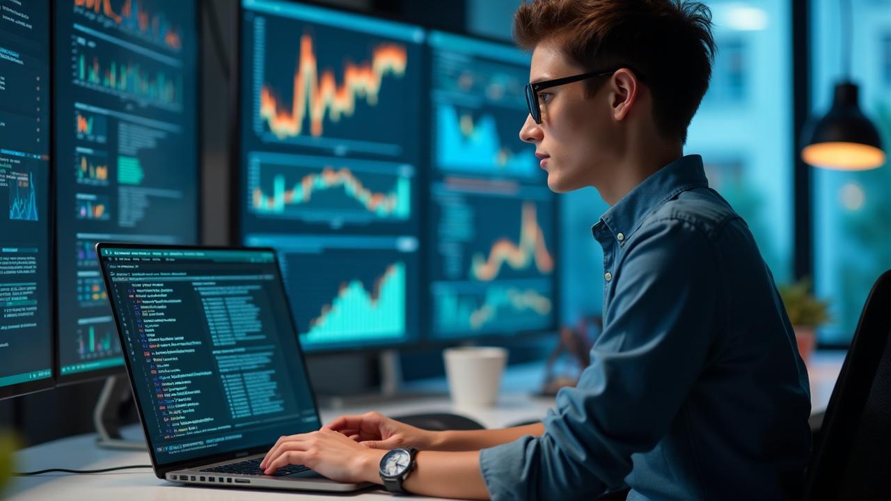 Científico de datos presentando resultados frente a un equipo ejecutivo